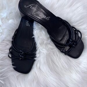 Free People Black Knotted Sandals